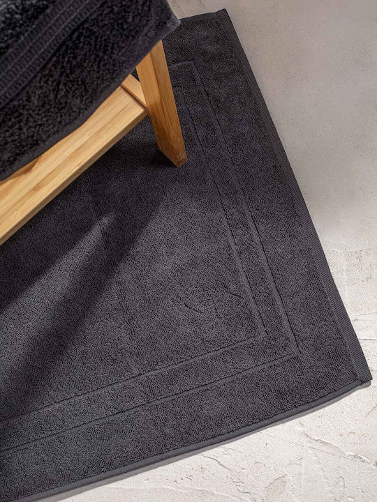 Bed&Bath Σετ Πατάκια Μπάνιου Βαμβακερά Steel Grey 50x70εκ. 2τμχ