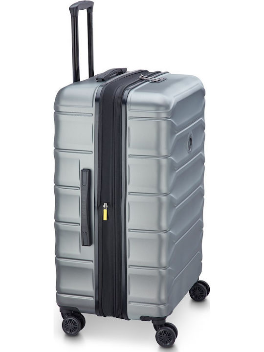 Delsey Meteor Μεγάλη Βαλίτσα Ταξιδίου Σκληρή Graphite Ύψους 76εκ.