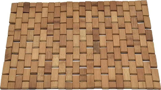 Evideco Covoare De Baie Din Lemn Pătrat Bamboo 7408195 Maro 45x45 Cm