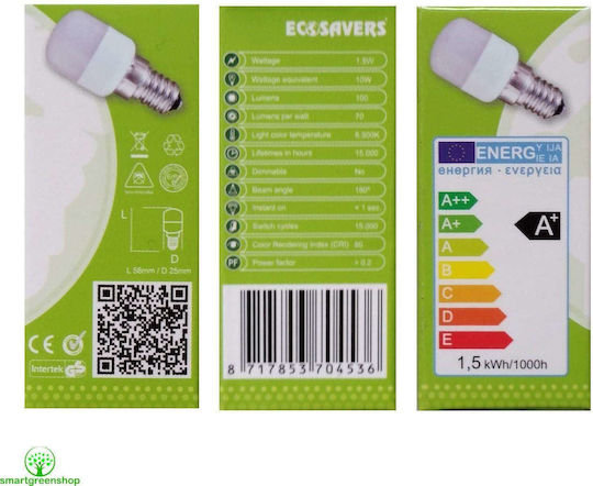 Refrigerator Led Lamp 1.5w E14 Open Door Alert Ecosavers Fridge Alert Light
