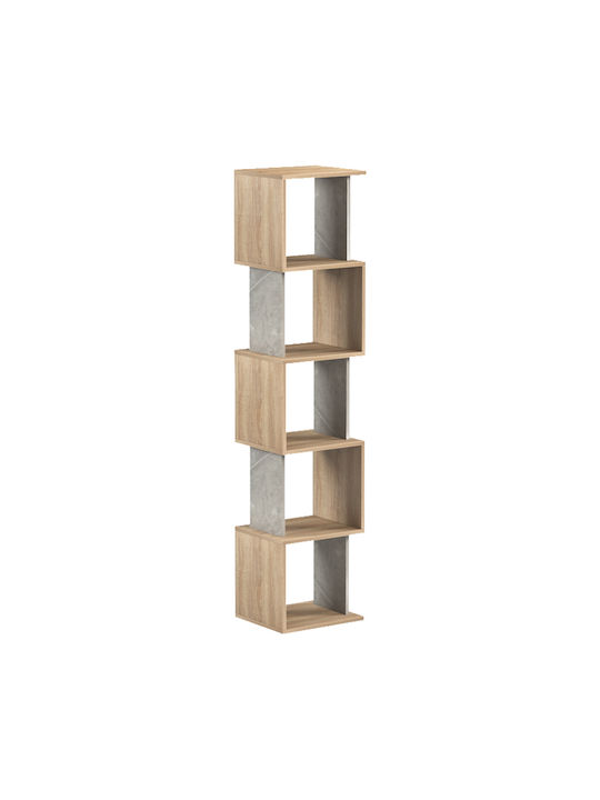 Βιβλιοθήκη Cubik Γκρι Μπεζ 35x30x161εκ.