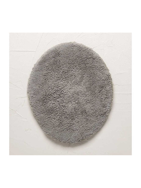 Bed&Bath Covoraș de Baie Bumbac Oval Gri 45x45buc