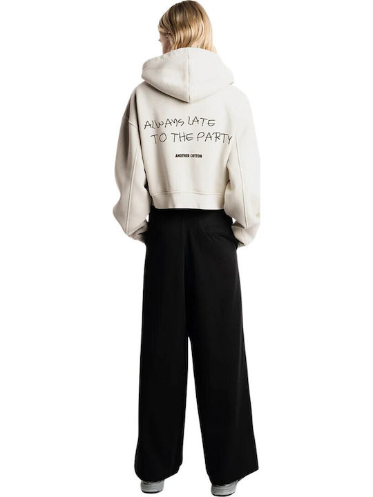 Another Cotton Lab Women's Sweatshirt Cardigan Hooded White