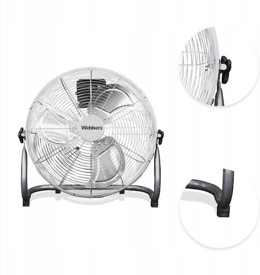 Webber Ανεμιστήρας Δαπέδου 80W Διαμέτρου 40cm Λευκός