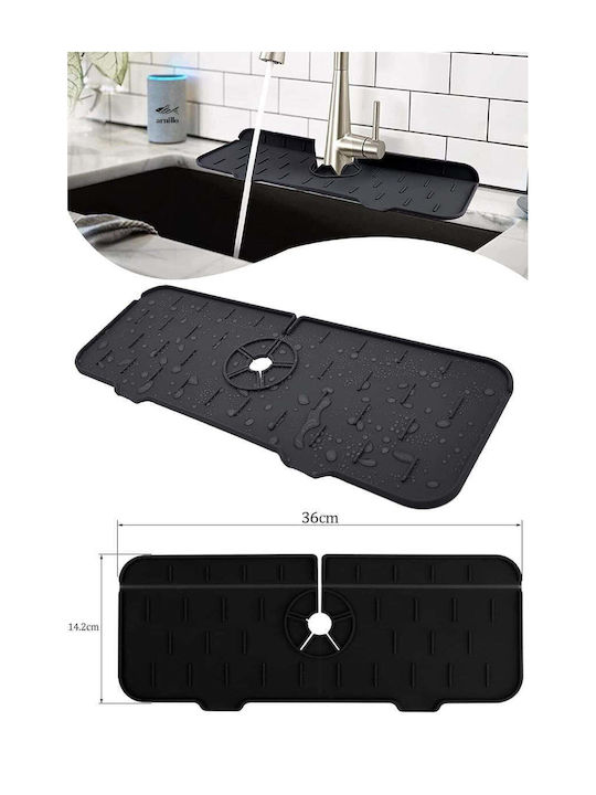 SteweHome Wooden Bath Mat STE-034281-P34281 Black 37x13.7cm