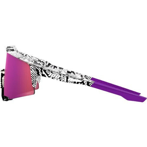 100% Cycling Glasses Speedcraft with White Frame and Dark Mirror Photochromic Lenses