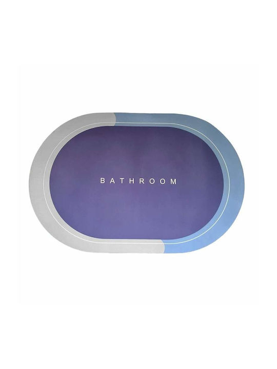 Antiderapant Covoraș de Baie Oval Blue/purple 57x38buc