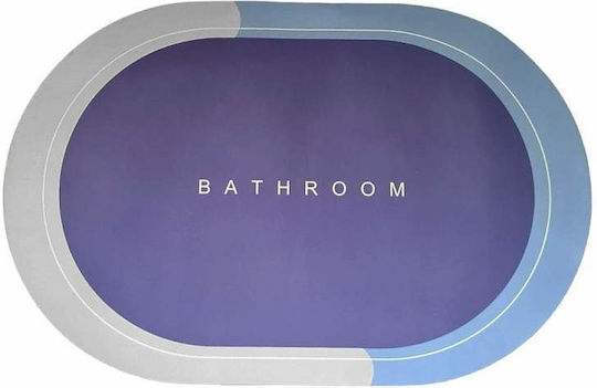 Πατάκι Μπάνιου Οβάλ Blue/purple 57x38εκ.