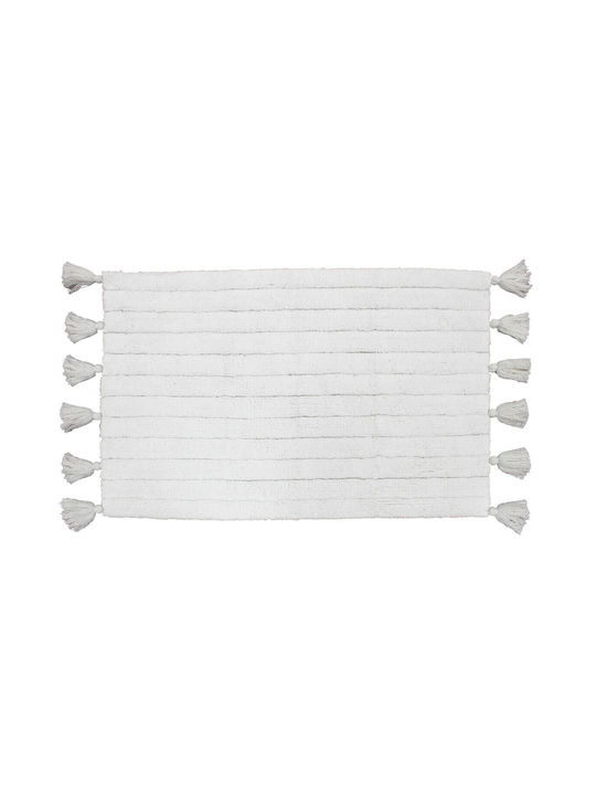 Douceur d'Intérieur Bath Mat Cotton Minatis 1801627 White / White 50x80cm