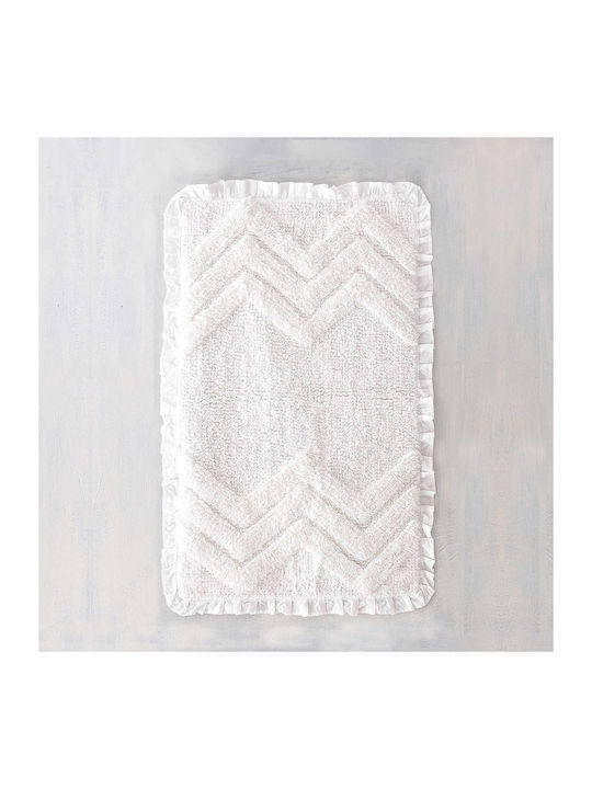 Rythmos Bath Mat Cotton Darius 120-110-1800 White 60x90cm