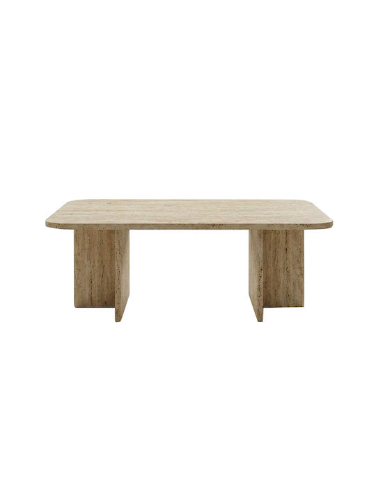 Masa Centrală Rectangulară Hillary din Lemn Travertin M100xL60xÎ41.8cm