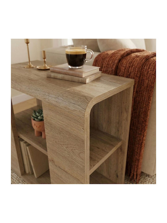 Oberflächenform Rechteckig Beistelltisch Colia Holz Sepet Eiche M58xL25xH50cm