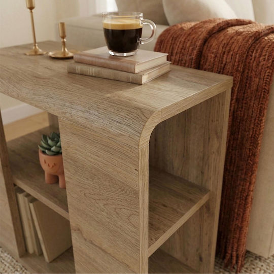 Правоъгълна Странична Маса Colia Дървена Sepet Oak Ш58xД25xВ50см