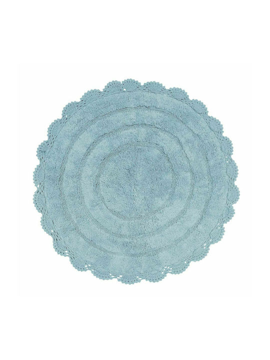 Das Home Bath Mat Cotton Round 0635 420760900635 Blue Width 60cm
