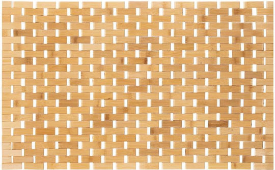 Badematte Hölzernes Naturbraun 50x80cm