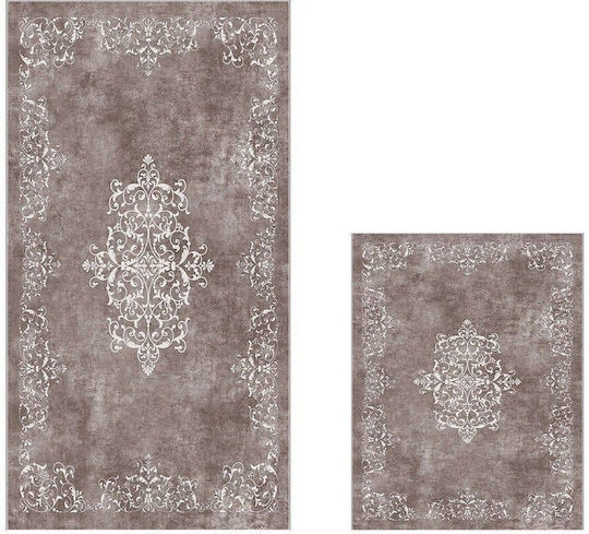 L'Essentiel Maison Set Covoare De Baie Taupe-Gri 2 Bucăți