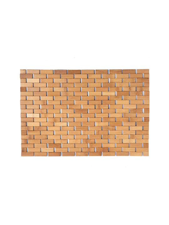 Andrea House Non-Slip Bath Mat Wooden BA73007 Coffee 40x60cm