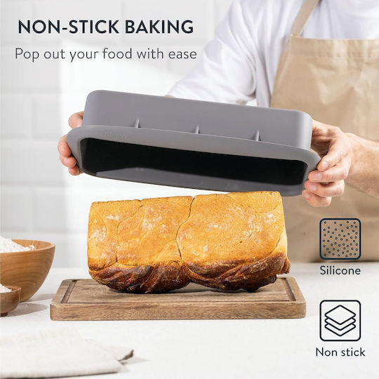 Baking Tray Gourmeo 1 Kg Bakeware Tins & Trays for Bread Made of Silicone 30x7.5x11.6cm