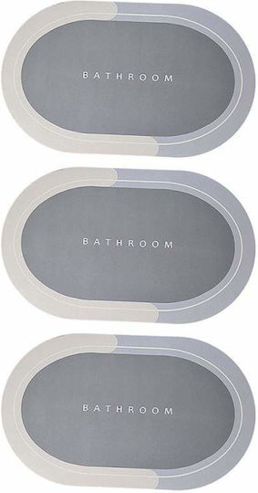Set Badematten Hellblau/Grau 3 Stück Set Badematten Hellblau/Grau 3 Stück