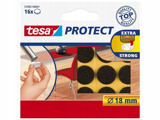 Tesa Selbstklebende Filzschutz Möbel Stuhl Braun 18mm 16 Stück X4 Tesa Selbstklebende Filzschutz Möbel Stuhl Braun 18mm 16 Stück X4