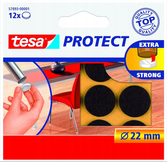 Tesa Selbstklebende Filz Möbelschutz Stuhl Braun 22mm 12 Stück X2 Tesa Selbstklebende Filz Möbelschutz Stuhl Braun 22mm 12 Stück X2