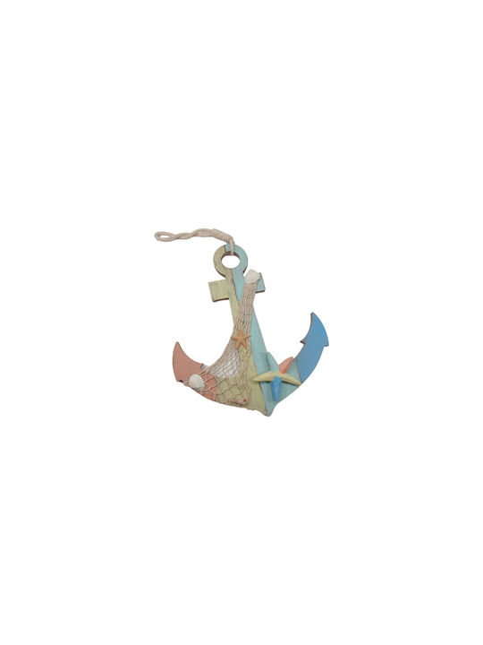 Palma Emporio Hanging Wall Decor Light Blue Wooden 32x27.5cm