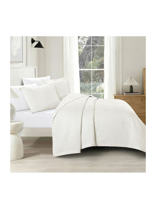 Liolios Home Brillante Κουβερλί King Size Off White 250x240cm