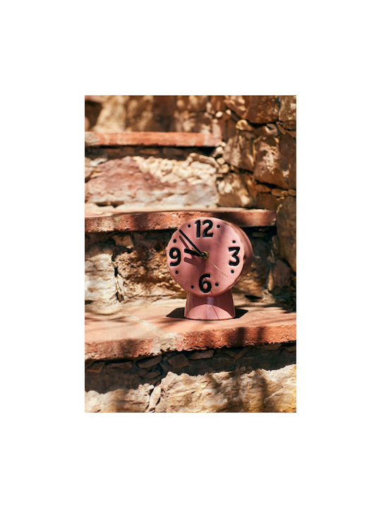 HK Living Vintage Pink Ceramic Wall Clock 12.5x9.5cm