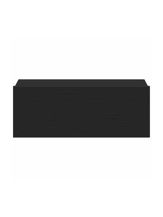 Κομοδίνο Ξύλινο Μαύρο 40x30x15cm