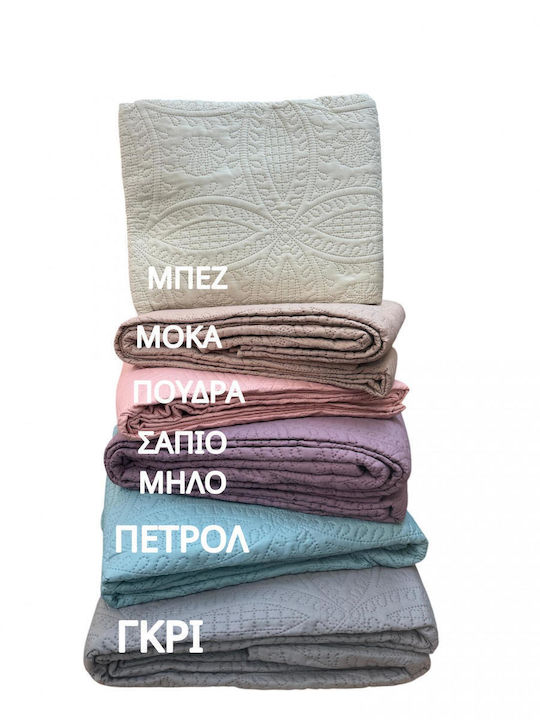 Linea Home Σετ Κουβερλί Υπέρδιπλο Μοκα 220x240cm 2τμχ