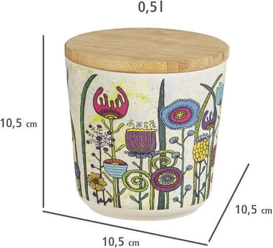 Wenko Set of 3 General Use Vases with Wooden Lid
