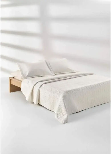 Kentia Aspara Tagesdecken Kingsize Weiß 260x250cm 3Stücke