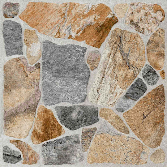 Izida Плочка Подова / Стенна За Външно Пространство От Гранит Мат 45.6x45.6cm Cobblestone Mix