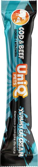 Creamy Pasta Treat Cats Cod Beef Purrcream Uniq Pets 15g