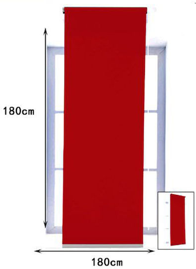 Ρόλερ Σκίασης Μερικής Συσκότισης Π180xΥ180εκ. TPS-23814 Κόκκινο