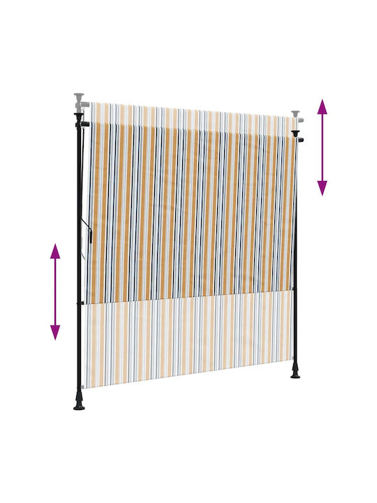 vidaXL Roller Blinds Partial Blackout Yellow W200xH270cm 368775