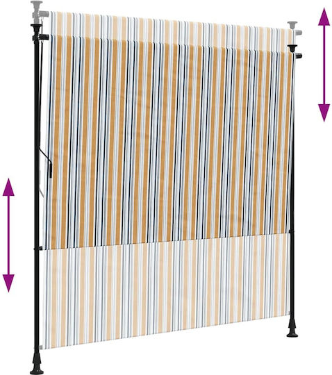 vidaXL Roller Blinds Partial Blackout Yellow W150xH270cm 368774