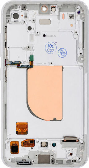 Clappio Screen Galaxy S23 Fe Lcd Panel Touch Pre-assembled Frame White