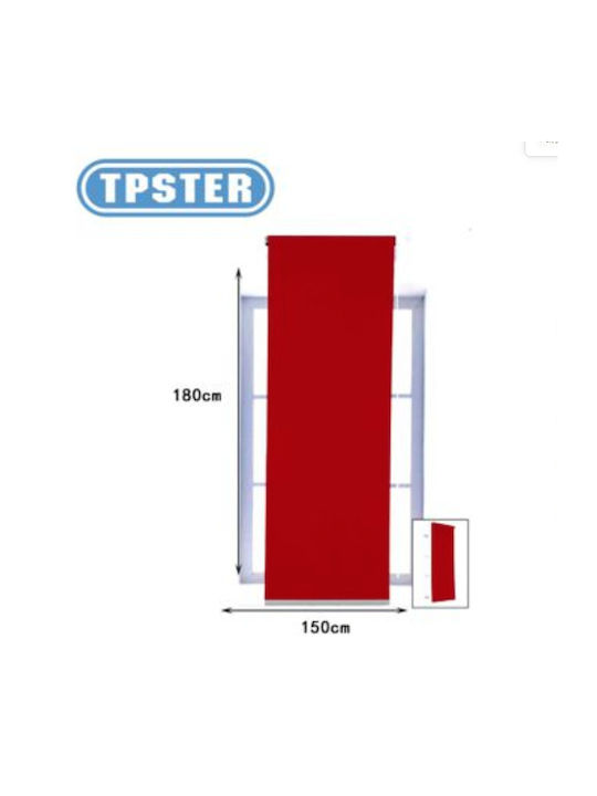 Tpster Roller Blinds Partial Blackout Red W150xH180cm 23805