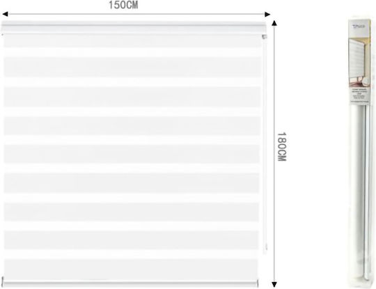 Tpster Ρόλερ Σκίασης Μερικής Συσκότισης Π150xΥ180εκ. 36967 Λευκό