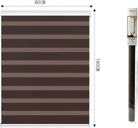 Tpster Roller Blinds Partial Blackout Brown W80xH180cm 36958