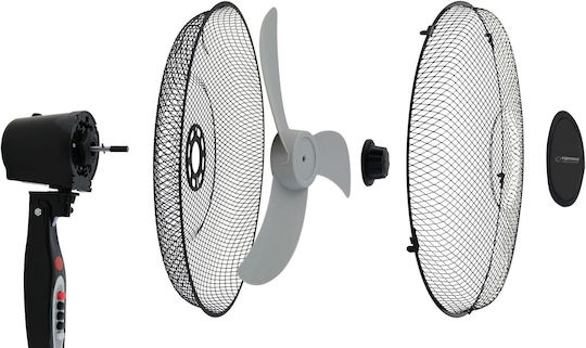 Esperanza Typhoon Ανεμιστήρας Ορθοστάτης 50W Διαμέτρου 40cm Μαύρος