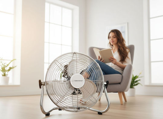 Esperanza Scirocco Floor Fan 50W Fan Diameter 30cm Silver