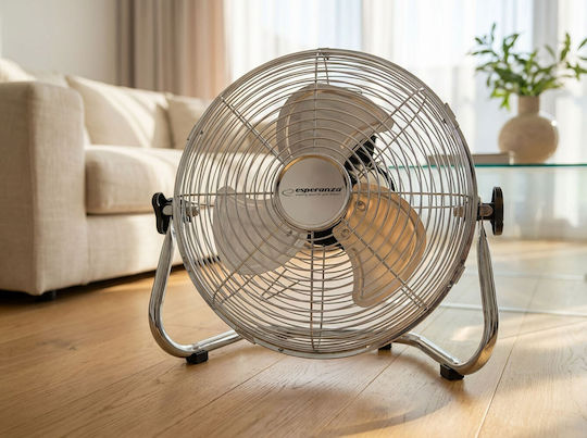 Esperanza Scirocco Floor Fan 50W Fan Diameter 30cm Silver