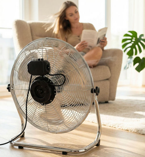 Esperanza Cyclone Ventilator De Pardoseală 110W Diametru 45cm Argintiu