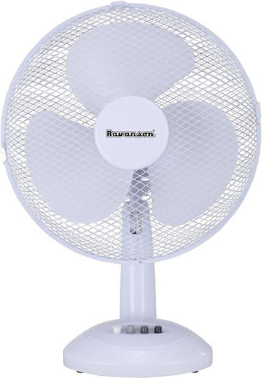 Ravanson Επιτραπέζιος Ανεμιστήρας 30W Διαμέτρου 27cm Λευκός