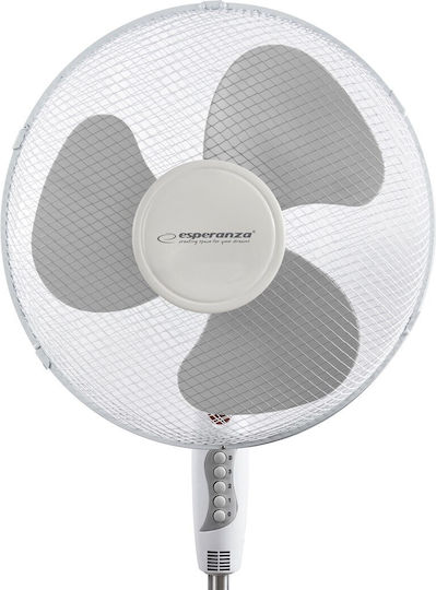 Esperanza Ανεμιστήρας Ορθοστάτης 50W Διαμέτρου 40cm Λευκός
