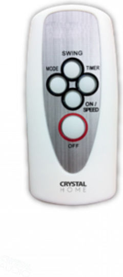 Crystal Home Air Control Ανεμιστήρας Ορθοστάτης 60W Διαμέτρου 45cm με Τηλεχειριστήριο Λευκός
