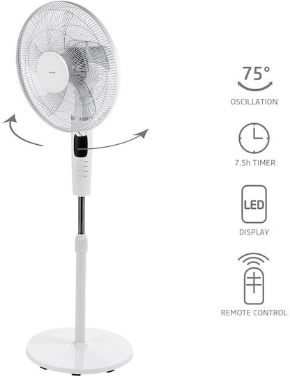 Diplomat DFX-500RC Fan Pedestal 50W Diameter 40.64cm White