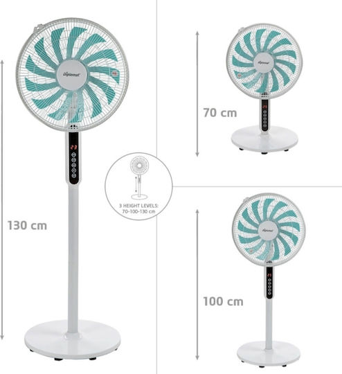 Diplomat DFX-535RC Ventilator Sockel 60W Lüfterdurchmesser 40.64cm Blau